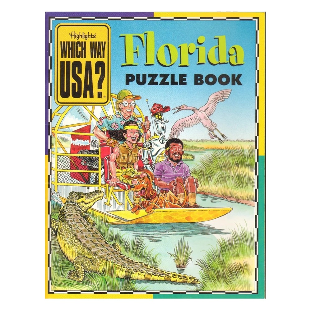 4/$15 🌻 NWT Highlights Which Way Usa? Florida Puzzle Book